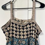 Natural Life patti side slit teal Cream Mixed Floral maxi dress size large Photo 6