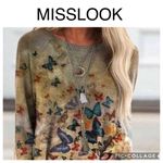 Miss Look  Butterfly Long Sleeve Tee Photo 1