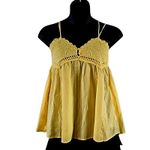 Urban Outfitters Women’s Yellow Crochet Babydoll Blouse Size Small Petite NWOT Photo 8