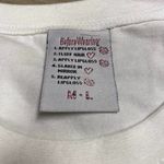 Vintage Gold Embroidered Twenty Four Seven Glam Womens Medium TShirt Y2K Style White Photo 1