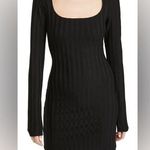 Reformation * Vittoria Ribbed Long Sleeve Knit Dress black size Large Photo 0