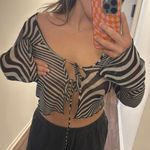 Divided Zebra Print tie top Photo 0