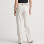 Quince  Stretch Crepe Pleated Wide Leg Pants Trousers‎ Sand 2 Photo 2