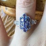 Natural Tanzanite Sterling Silver Ring Size 6 Purple Photo 0