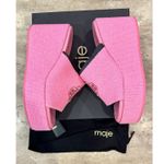 Maje NEW Platform Sandals Rose Fuschia Embroidered Logo size 40 Photo 9