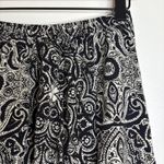Abercrombie & Fitch  Paisley‎ Skirt Elastic Waist Flowy Boho Black White L Photo 1