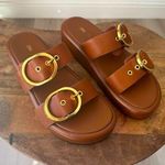ZARA Real Leather Buckled Sandals Size 37/6 Photo 0