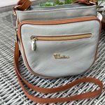 ENTRY VALENTINA 🔥 Italian Grey Leather 4 
Crossbody Bag Photo 0