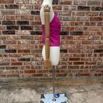 WAYF NWOT  Anthropologie Barbiecore Pink Faux Leather Crop Top / L Photo 9