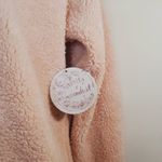 Gypsies & Moondust  Fluffy Long Sleeve Pink Sweater Quarter Zip Collar Large Photo 2