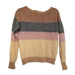 Joie Deroy B Sweater in Multi Striped Open Knit Sweater Size Small Photo 5