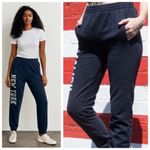 Brandy Melville  John Galt New York Rosa Jogger Sweatpants, Navy Blue sz. S Photo 1