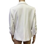Eliza J  3 Quarter Ruched Sleeve One Button Faux Pocket Blazer Jacket Womens M Photo 4