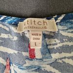 Stitch by Chenault Womens L Maxi Dress Sailboat Print Coastal Grandma Beach Blue Size L Photo 4