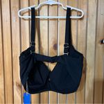 Birdsong Miami Vice Ruched Bikini Top in Black Eco Onyx Size 32H Photo 5