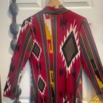 R. Rouge Boutique Brand Women's Aztec Design Cardigan Size Medium. Red Photo 3