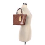 Michael Kors  Jodie Luggage Brown Tan Logo Print Small Tote Bag Photo 1