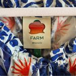 Farm Rio Tank Top Afternoon Breeze Beaded Tassel Tie Cotton Blouse Sz L NWT Photo 7