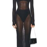 DEAN HUTCHINSON long sleeve midi dress size S/M fits dark blue color Photo 13