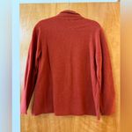 Eileen Fisher  3-Button Front Cardigan Sweater Jacket Burnt Orange Wool Large Photo 7