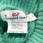 Vineyard Vines Women’s Light Green Wool Blend Cable Knit Turtleneck Sweater Photo 2