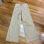 Cartonnier Khaki Wide Leg Sailor Pants Women's Size 2 Unique Lace Up Back Detail Tan Photo 3