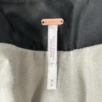 Free People  Vest Womens‎ Medium Black Faux Vegan Leather Asymmetric Moto Biker Photo 5