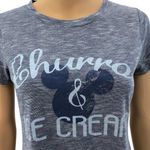 Disney Boutique XS Blue Space Dye Mickey Mouse Churros & Ice Cream Tee Shirt Photo 1