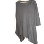 Joan Vass  Studio Small Grey Asymmetrical Long Sweater Tunic Cashmere Blend‎ Photo 3