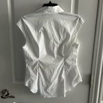 Theory Cinched Cap Sleeve Shirt in Good Cotton Photo 6