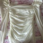 White Long Sleeve Mini Dress Size XS Photo 5