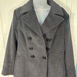 st. john's bay St. John’s Bay Dark Gray Pea Coat Size Medium EUC Photo 3