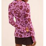 Free People  Lucky Shirtee Floral Shirt Lavender Sheer Mesh Retro Y2K 70s Large Photo 12