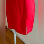 Hugo Buscati NWT Mini beautiful Red Dress SZ 8 100% Silk small split on … Photo 8