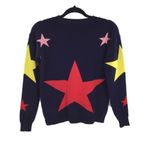 Super cute blue star double knit crew neck Sweater Photo 4