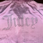 Juicy Couture  Pink Satin Two Piece Pajama Sleep Set Size Small Photo 5