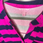 Lilly Pulitzer Beckett Stripe Balloon Sleeve Cinch Waist Pink and Navy Dress Photo 2