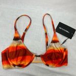 Pretty Little Thing NWT Orange Ombre Underwired Bikini Top Photo 1