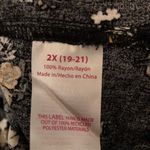 No Boundaries  Shirt Size 2X 19-21 Juniors Tie Front Black Floral New Photo 6