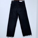 RE/DONE  Levi’s High Rise Wide Legs Raw Hem Distressed Black Denim Jeans 28 Photo 4