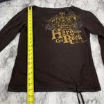 Hard Rock Cafe Graphic brown Gold 100% Cotton Shirt Top size Large Photo 6