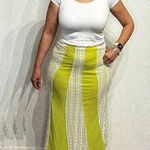 Urban Outfitters  Yellow Beatrix Spliced Maxi Skirt Sz L Photo 0