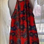 Collective Concepts Orange and Blue Floral Sleeveless top  M Photo 1