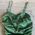 Green polkadot ruched dress Photo 3