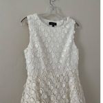 VINTAGE Style Wedding Dress Sleeveless Asymmetric Mini Embroidered White Small Photo 4