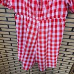 Day + Moon Pink And‎ Red Plaid Romper Size Large Photo 4