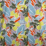 LL Bean Signature Tee XL Tropical Leaf Print Shirt Top Colorful Spring Summer Yellow Photo 4