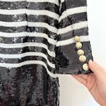 J.Crew  sequin mini dress size XS stripes nautical quiet luxury contemporary Photo 2