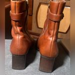 Etienne Aigner  E Madglen Leather Ankle Boots Size 6M Brown Horse Bit Photo 3