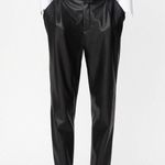 ZARA BELTED FAUX LEATHER PANTS BLACK COLOR NEW Photo 5